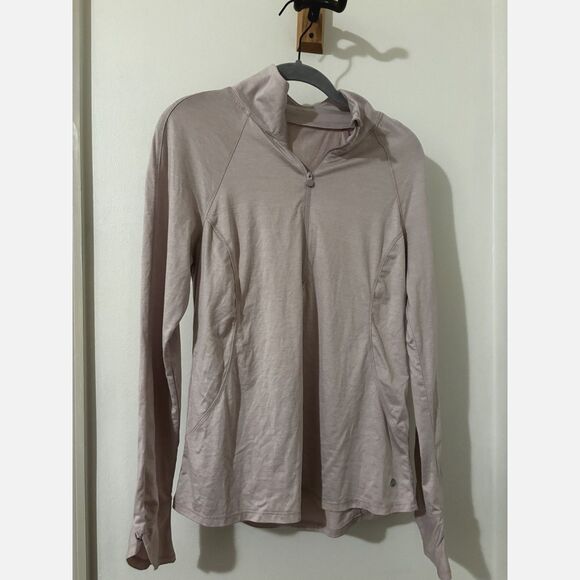 Apana Women’s M Mauve Quarter Zip Pilatescore Athleisure Soft Minimalist Workout - Picture 3 of 8